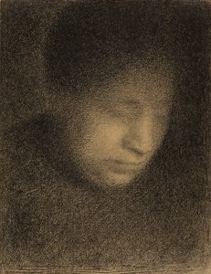 Madame Seurat, taiteilijan äiti, noin 1882-3 (konttikynä Michallet-paperille).